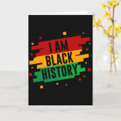 Carte Je suis le mois de l'histoire des Noirs Afro-Améri (Fleur jaune)