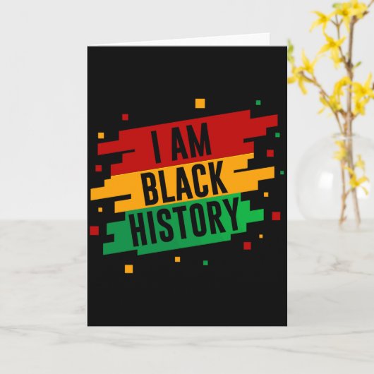Carte Je suis le mois de l'histoire des Noirs Afro-Améri (Fleur jaune)