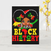 Carte Je suis le Mois de l'histoire des Noirs Afro-Améri (Fleur jaune)