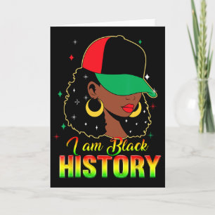 Carte Je suis le mois de l'histoire des Noirs fille coif