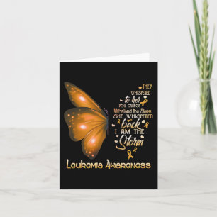Carte Je suis le papillon de sensibilisation à la leucém