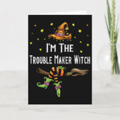 Carte Je Suis Le Trouble Maker Witch Halloween Matching  (Devant)