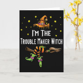Carte Je Suis Le Trouble Maker Witch Halloween Matching  (Fleur jaune)