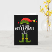 Carte Je suis Le Volleyball Elf Funny Matching Christmas (Fleur jaune)