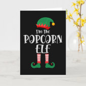 Carte Je Suis L'Elf De Popcorn Noël Correspondant (Fleur jaune)