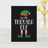 Carte Je Suis L'Elf Tequila Noël Correspondant (Fleur jaune)