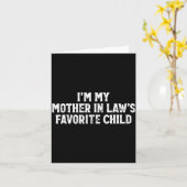 Carte Je Suis L'Enfant Préféré De Ma Belle Mère Drôle Pa (Fleur jaune)