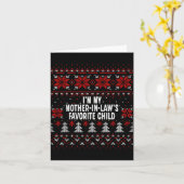 Carte Je suis l'enfant préféré de ma belle-mère Funny No (Fleur jaune)