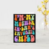 Carte Je Suis L'Enfant Préféré De Ma Belle Mère Humour F (Fleur jaune)