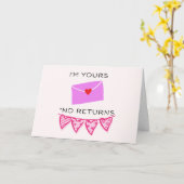 Carte Je suis les vôtres Pas de retour - Valentine (Fleur jaune)