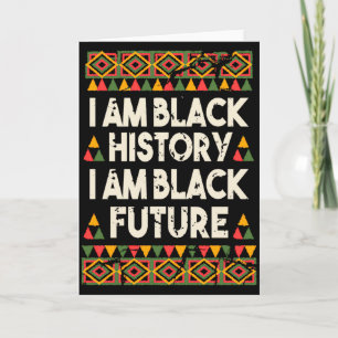 Carte Je suis l'histoire noire et l'avenir noir Afro-Amé