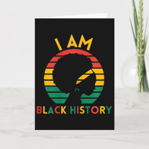 Carte Je suis l'histoire noire - Vêtements du Mois de l'