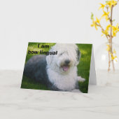 CARTE "JE SUIS MAL LINGUE" SALUT D'ANNIVERSAIRE (Fleur jaune)