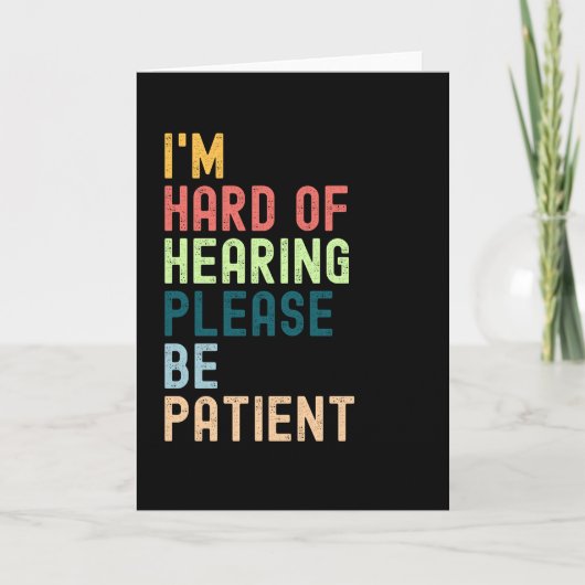 Carte Je suis malentendant, merci de votre patience (Devant)