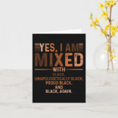 Carte Je Suis Mélangé Avec Black Fier Black Histoire Moi (Fleur jaune)