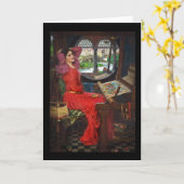 Carte Je suis Moitié-malade des ombres Madame de Shalott (Fleur jaune)