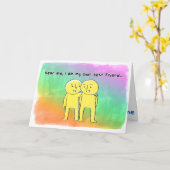 Carte Je suis mon propre meilleur ami (Fleur jaune)