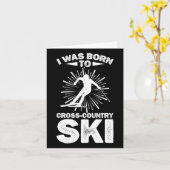 Carte Je Suis Né Pour Ski De Ski De Ski De Ski D'Hiver B (Fleur jaune)