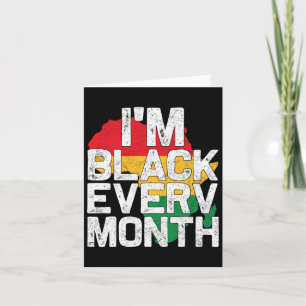 Carte Je suis Noir chaque mois Mois de l'Histoire Noire