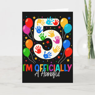 Carte Je suis officiellement un peu ingérable cinq ans 5