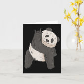 Carte Je suis Panda Asl geste de la main Perte auditive  (Fleur jaune)