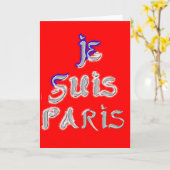 Carte Je Suis Paris Art Print (Fleur jaune)