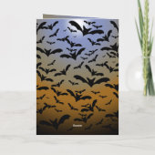 Carte Je suis partie Batty pour les chauves-souris noire (Dos)