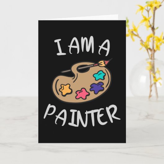 Carte Je suis peintre (Fleur jaune)