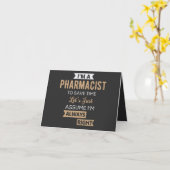 Carte Je suis pharmacien pour gagner du temps Supposons (Fleur jaune)