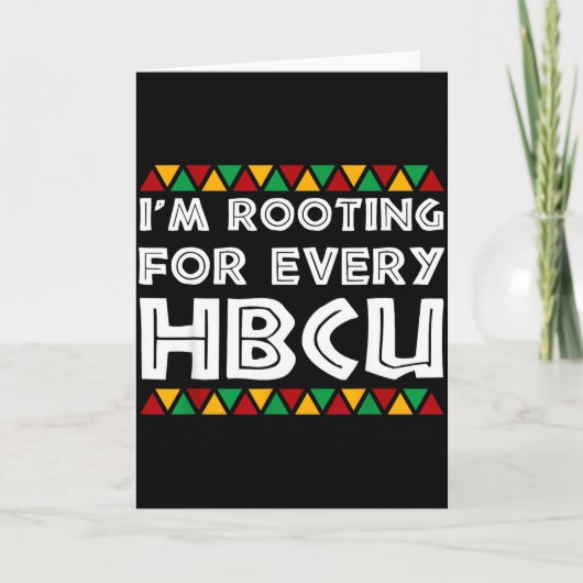 Carte Je suis pour chaque Hbcu Collège Noir Historique (Devant)