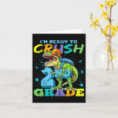 Carte Je suis prêt à écraser la 2e année Rex Dinosaur Ck (Fleur jaune)
