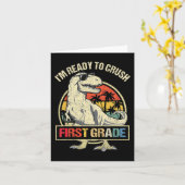 Carte Je suis prêt à écraser le dinosaure de 1ère année  (Fleur jaune)