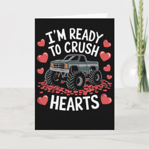 Carte Je suis prêt à écraser les cœurs Monster Truck Sai