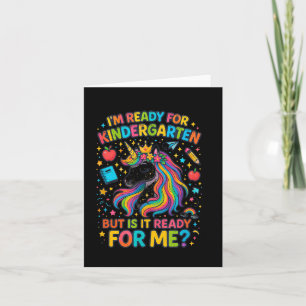 Carte Je Suis Prêt Pour Kindergarten Unicorn Premier Jou