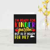 Carte Je suis prêt pour le premier jour de l'école mater (Fleur jaune)