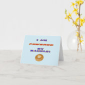 Carte Je suis propulsé par des Bagels (Fleur jaune)