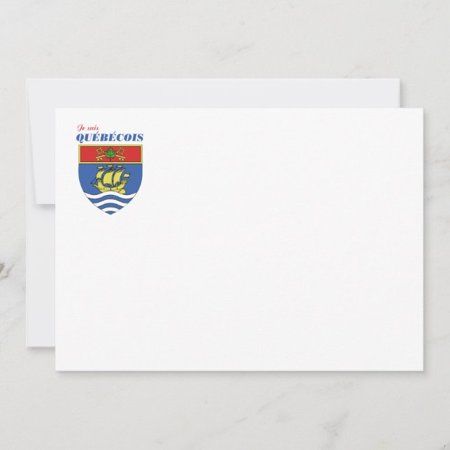 Carte Je suis Quebecois (Devant)