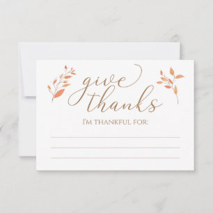 Carte Je suis reconnaissant pour l'action de grâces