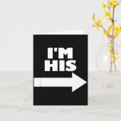 Carte Je suis sa flèche Inting droite couple assorti je  (Fleur jaune)