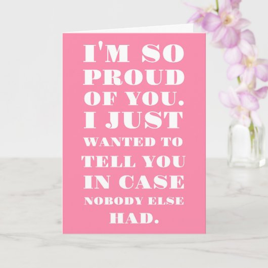 Carte Je suis si fier de toi (Orchidée)