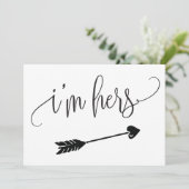 Carte Je suis son signe Mariage (Debout devant)