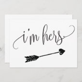 Carte Je suis son signe Mariage (Devant / Derrière)