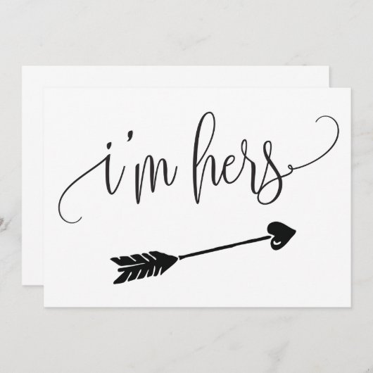 Carte Je suis son signe Mariage (Devant / Derrière)