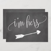 Carte Je suis son signe Mariage (Devant / Derrière)