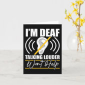 Carte Je suis sourd. Parler plus fort ne servira à rien (Fleur jaune)
