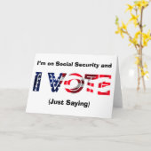 Carte Je suis sur la sécurité sociale et je vote (Fleur jaune)