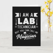 Carte Je Suis Technicien De Laboratoire Technique (Fleur jaune)
