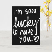 CARTE JE SUIS TELLEMENT **CHANCE** DE VOUS AVOIR=VOEUX D (Fleur jaune)