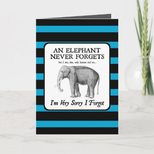 Carte Je suis très désolé d'avoir oublié
