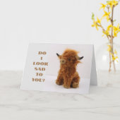 CARTE ***JE SUIS TRISTE PARCE QUE TU ME MANQUES*** (Fleur jaune)